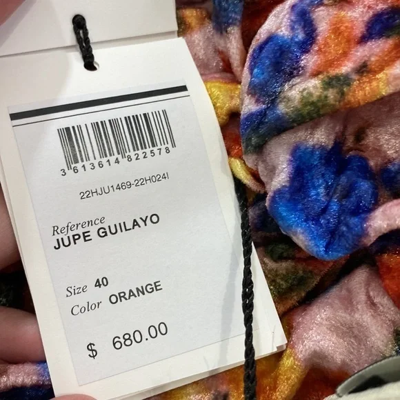 Isabel Marant NWT 40 US 8 Guilayo Floral Velvet Mini Skirt Revolve Ruched - Picture 13 of 16